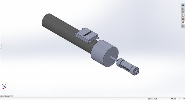 3D model of In-Pipe Pico-Hydraulic UV Disinfection System