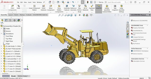 wheel loader 3D cad model