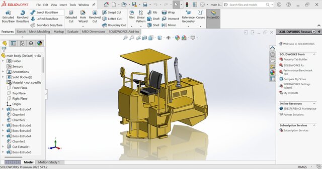 3D model of wheel loader 3D cad model