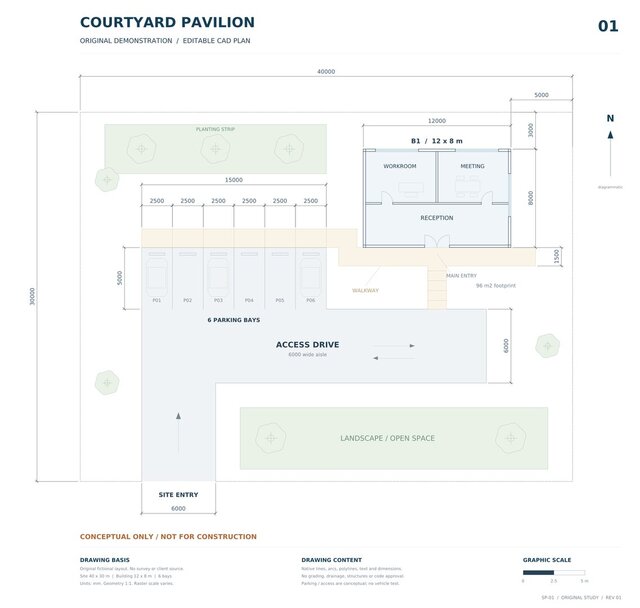 Original Site Plan — Sketch-Style & Editable CAD Demonstration – image 2 of 2