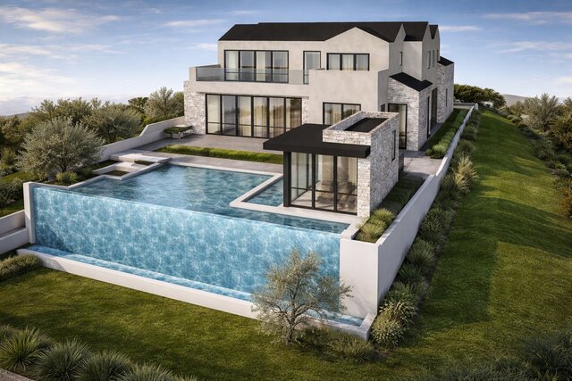 3D model of Two-Story Hillside Residence | Revit & Permit Drawing Set