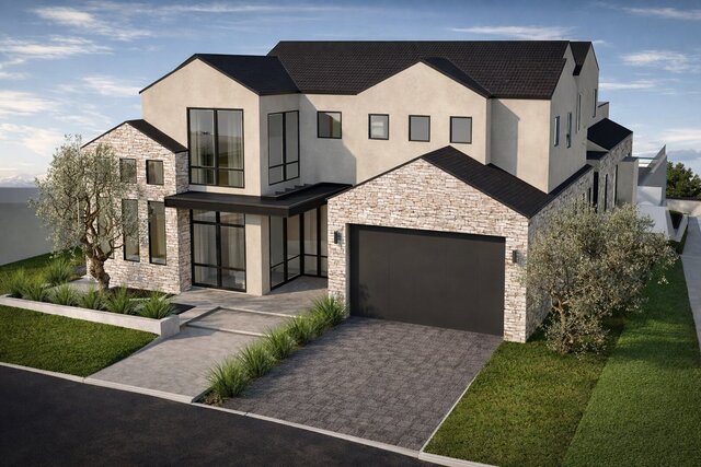 Two-Story Hillside Residence | Revit & Permit Drawing Set
