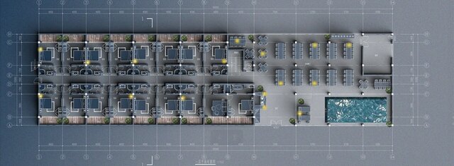 3D model of Modern Vacation Villa Exterior