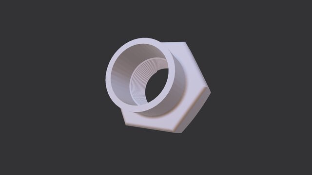3D model of Curved Pipe Assembly with Mechanical Fittings