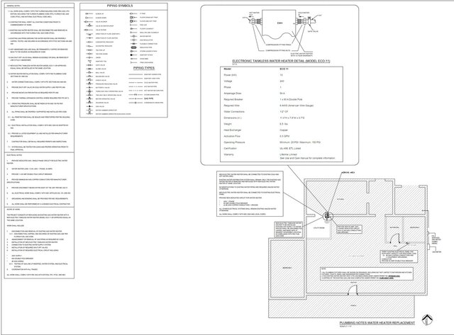 3D model of Residential Water Heater Legalization Permit Plans