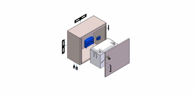 Sheet Metal Solar Battery Enclosure Design – image 3 of 6