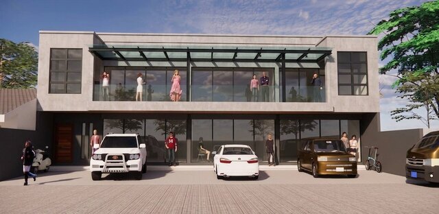 A TWO STOREY COMMERCIAL BUILDING