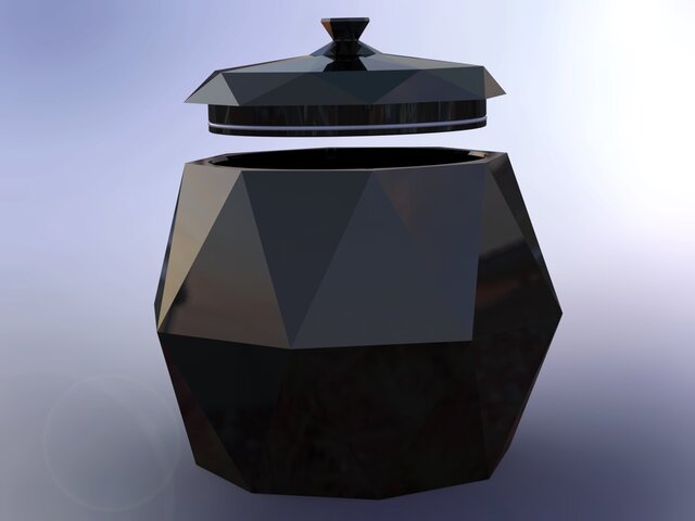 3D model of Geometric Memorial Urn Design