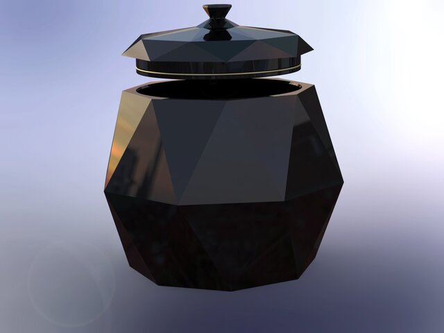 3D model of Geometric Memorial Urn Design