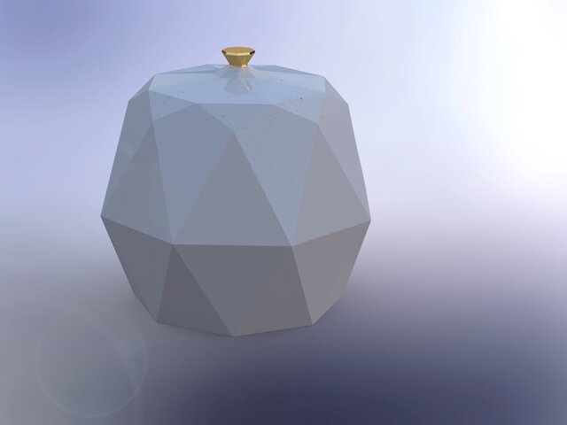 3D model of Geometric Memorial Urn Design
