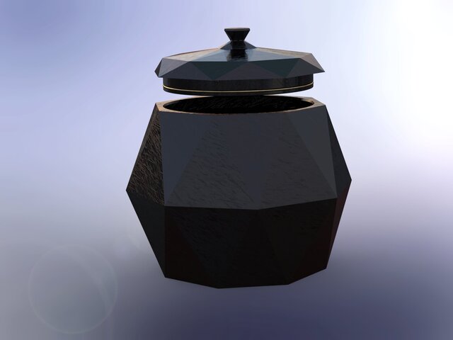 3D model of Geometric Memorial Urn Design
