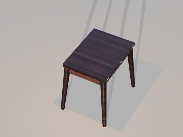 3D model of Foldable and movable  table with storage