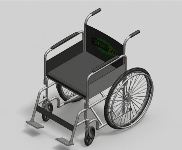 Parametric Wheelchair Assembly SolidWorks 3D Model (.STEP Included)