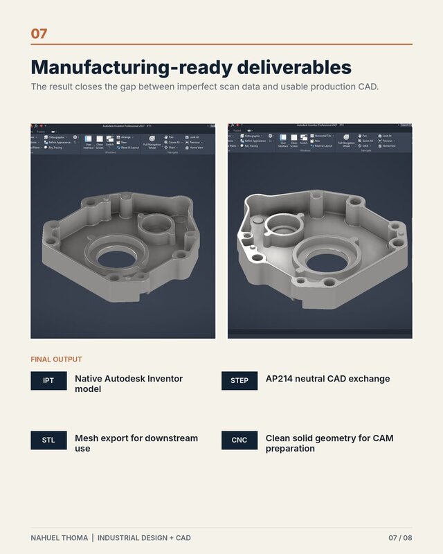 3D model of Reverse Engineering | 3D Scan to CNC-Ready CAD