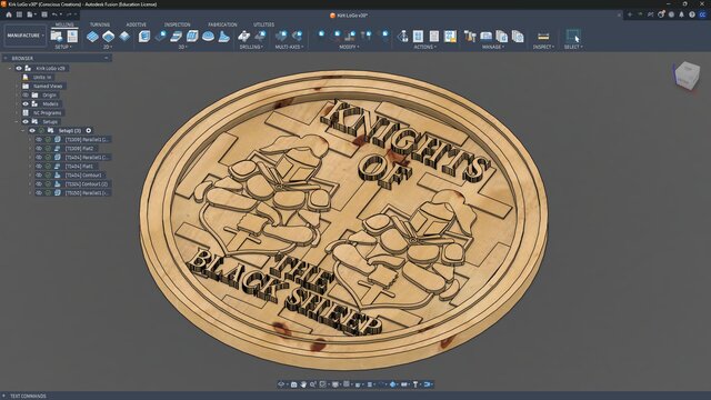 Multi-Level Relief Medallion - Vector Art to Full CAM