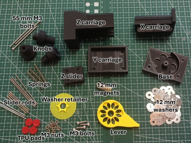 3D model of Micromanipulator with On/Off magnetic base