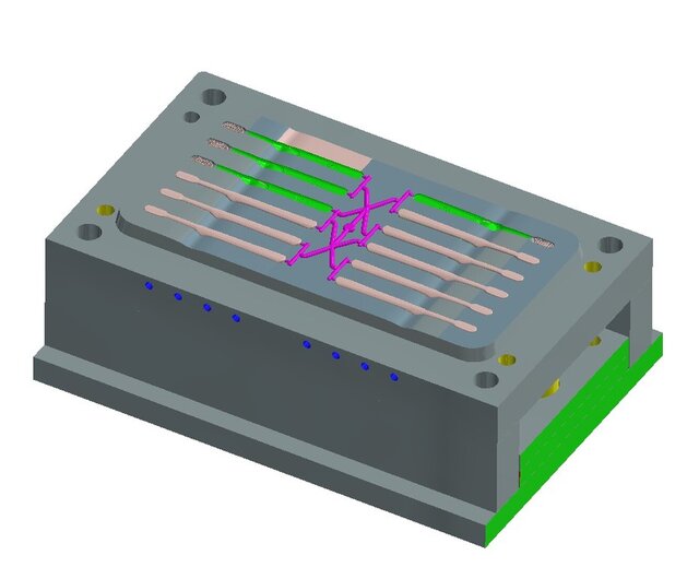Toothbrush Injection Mold Design & EDM Electrode Design | SolidWorks – image 1 of 4