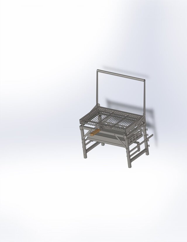3D model of Portable Folding Barbecue Grill