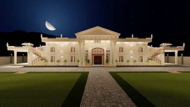 3D model of Banquet Hall Complex – Complete Architectural Design Package
