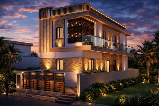 client likith and other  front elevation and interior works design