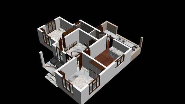 3D model of 3d-exterior visualization