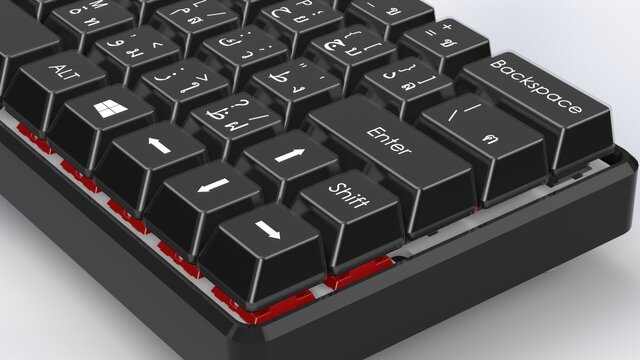 Bilingual Compact Mechanical Keyboard – SolidWorks Product Design