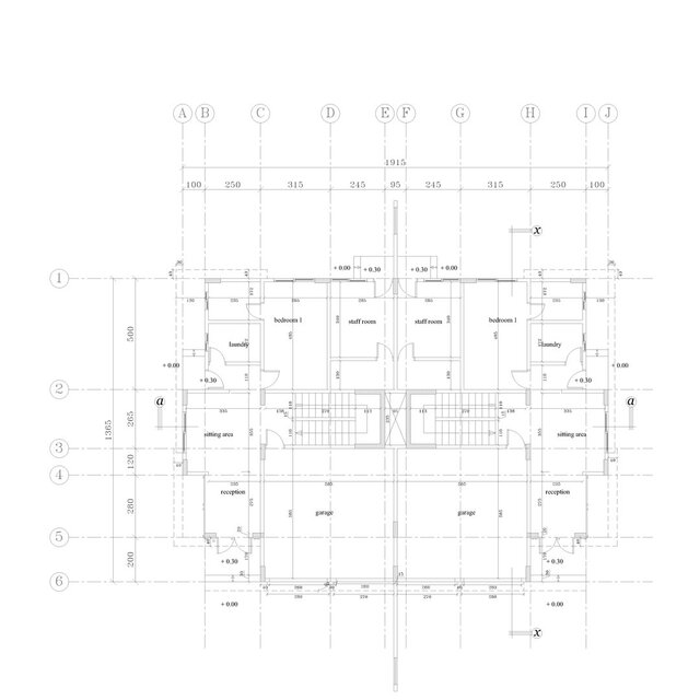 3D model of Residential Floor Plan - AutoCAD