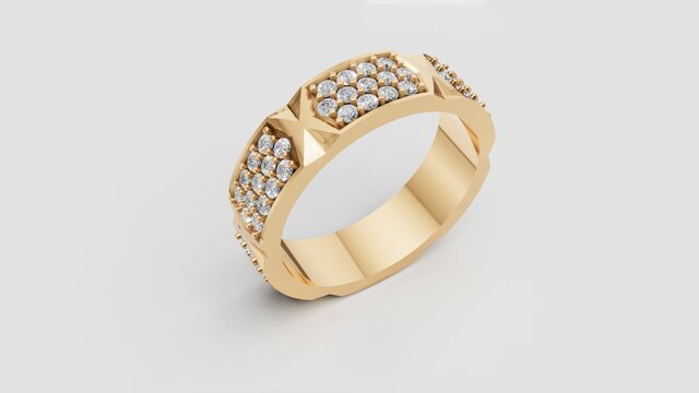 3D model of Elegant Ring & Earring Jewelry Set