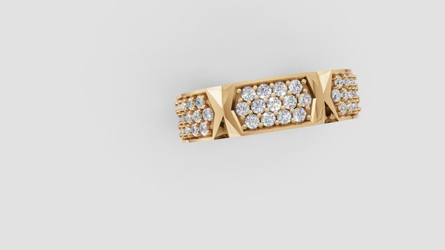 3D model of Elegant Ring & Earring Jewelry Set