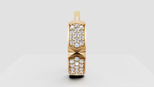 3D model of Elegant Ring & Earring Jewelry Set