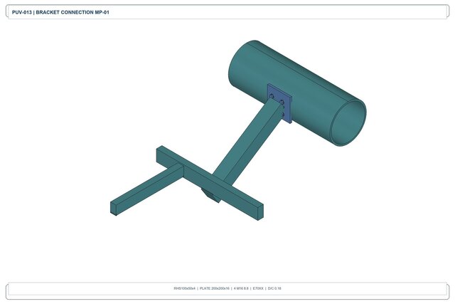 3D model of PUV-013 | Structural BIM + OpenSees Analysis + Steel Detailing