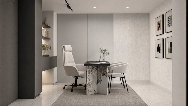 3D model of Diseño Interior - Oficina y Baño de Visita