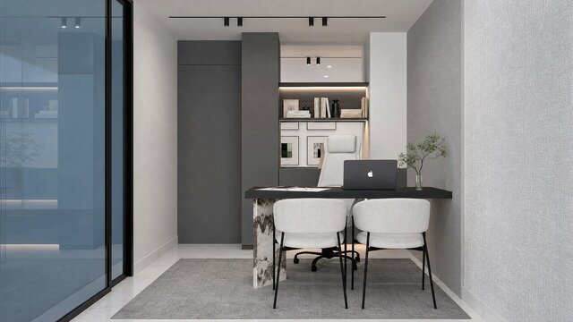 3D model of Diseño Interior - Oficina y Baño de Visita