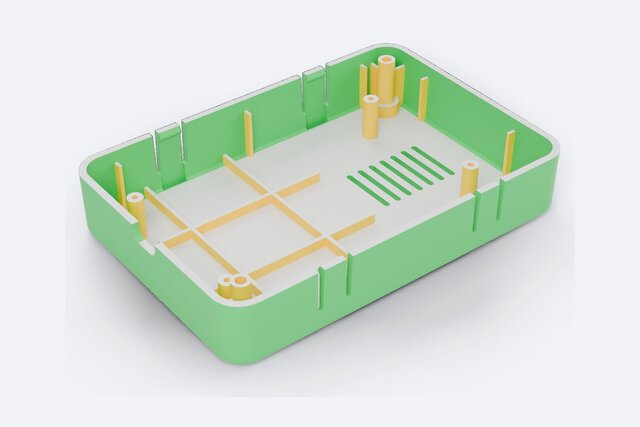 Injection Molded Electronics Enclosure | Snap Fits, Bosses, Ribs, Draft, DFM – image 6 of 10