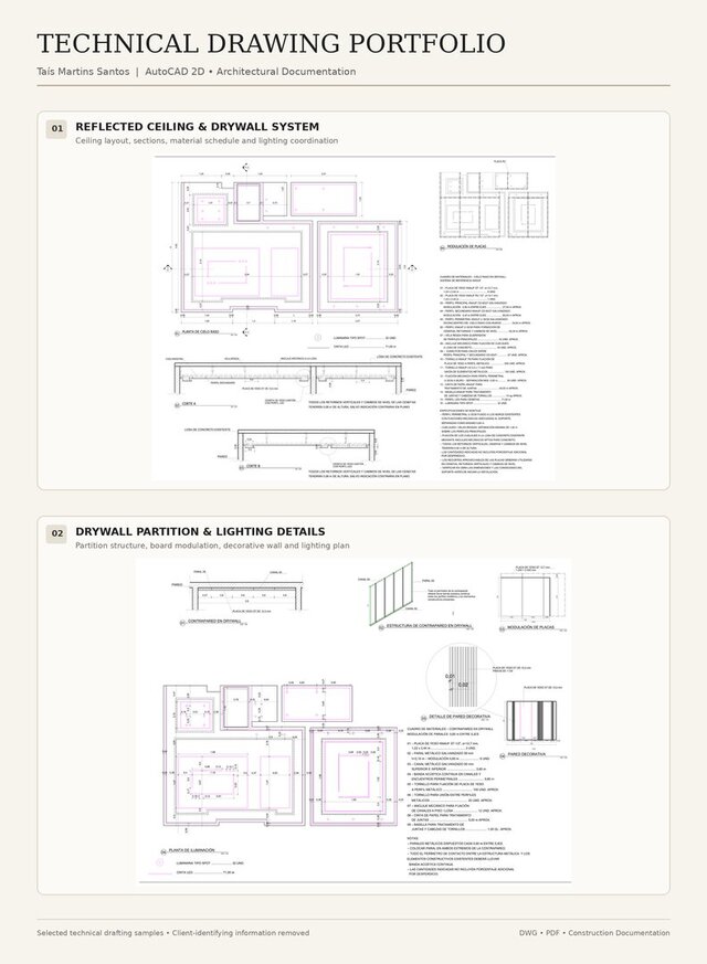 3D model of Technical Drywall Documentation | AutoCAD 2D