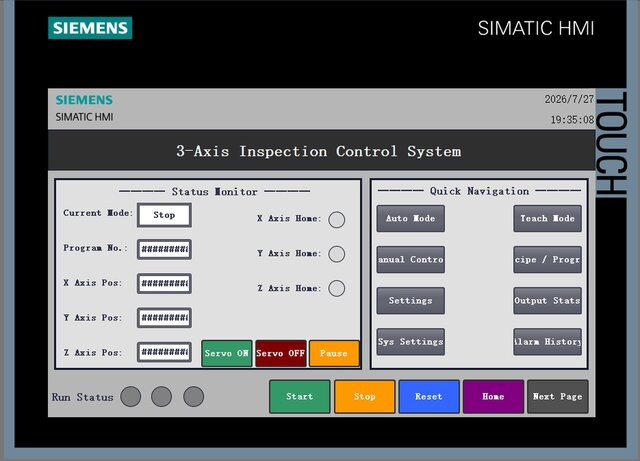 3D model of Siemens SIMATIC HMI 3-Axis Inspection Control System