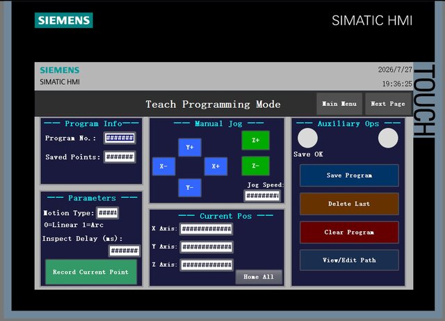 Siemens SIMATIC HMI 3-Axis Inspection Control System