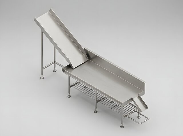 Sanitary Inspection Table with Transfer Chute - Stainless Steel AISI 304 – image 3 of 4
