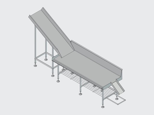 Sanitary Inspection Table with Transfer Chute - Stainless Steel AISI 304 – image 4 of 4