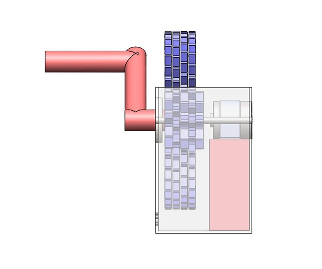 3D model of Hand Crank Generator
