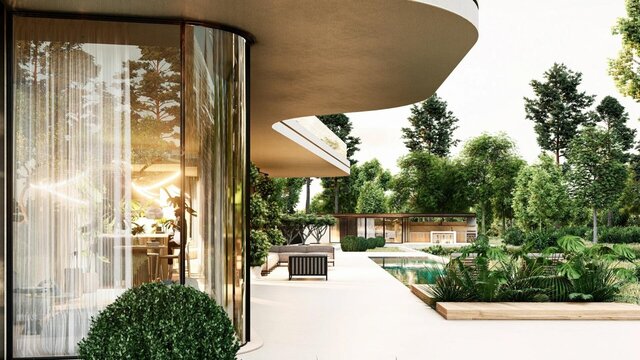 Aye Villa, Kyrenia | Curved-Roof Family Villa with Pool and Garden Pavilion – image 3 of 5