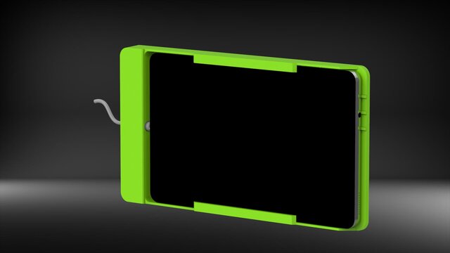 3D model of Injection Molded Tablet Holder (Wall Mounted).