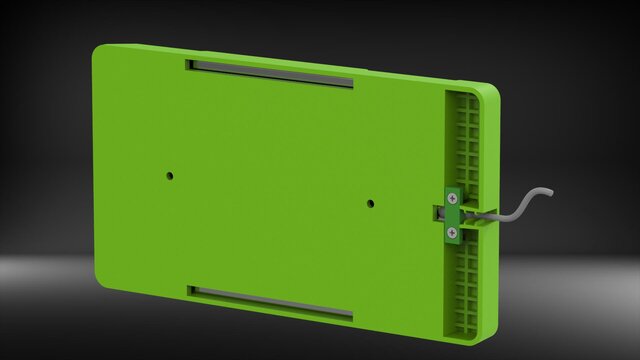 3D model of Injection Molded Tablet Holder (Wall Mounted).