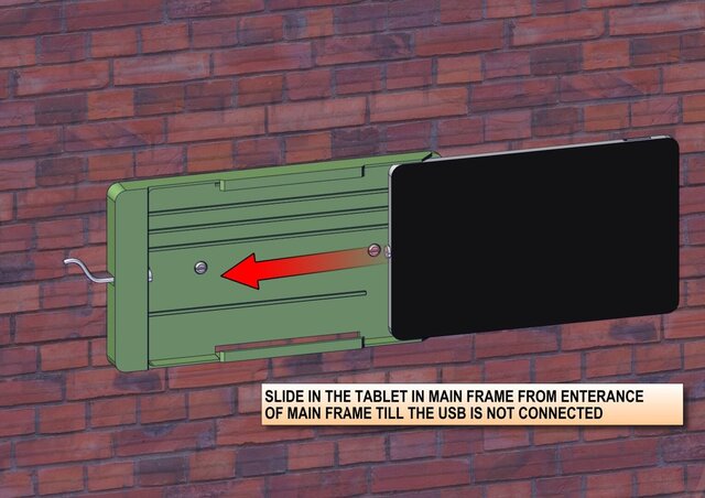3D model of Injection Molded Tablet Holder (Wall Mounted).