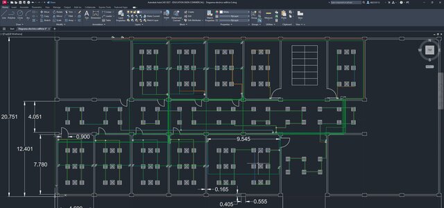 3D model of Electrical Installation Survey and 2D/3D Building Modeling