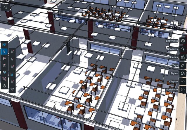 3D model of Electrical Installation Survey and 2D/3D Building Modeling