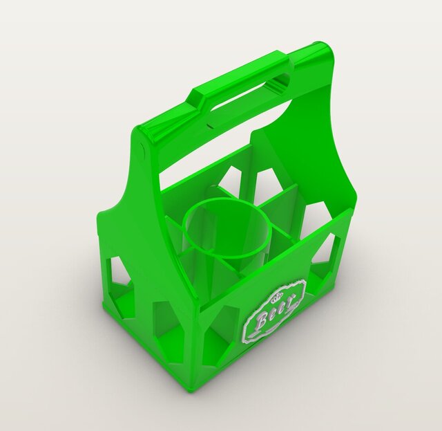 3D model of Reusable Bottle Carrier | Rhino 3D Product Design