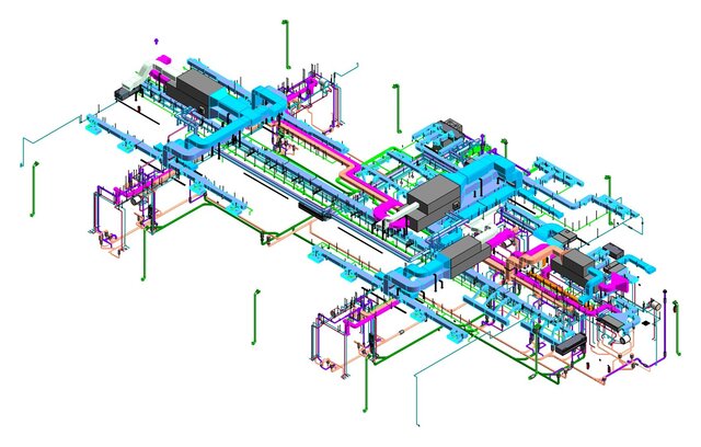Revit MEP Models – Hospital Central Plant & School HVAC (LOD 400–500) – image 3 of 4