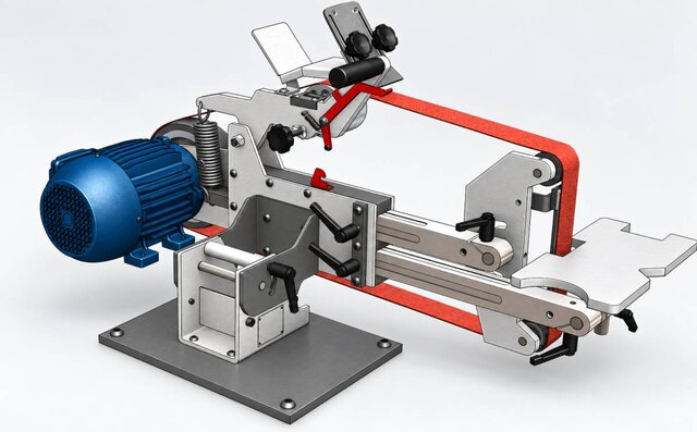 KMJET MASTER | Modular Belt Grinder | Mechanical Design & Manufacturing – image 2 of 16