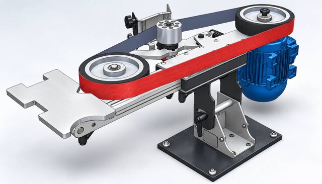KMJET MASTER | Modular Belt Grinder | Mechanical Design & Manufacturing – image 5 of 16